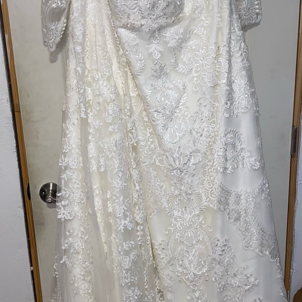 Elegant White Lace Gown